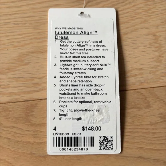 NWT Lululemon Align Dress size 4 Espresso Brown - Picture 7 of 7